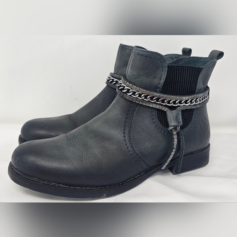 Bugatti Women's Green V3737-1 460 Biker Ankle Side Zip Boots Size EUR 36 US 6